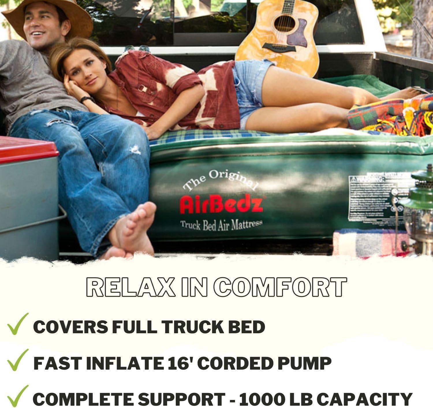 AirBedz Lite by Pittman Outdoors Full Size 6.0'-6.5' Truck Bed with Portable DC Air Pump