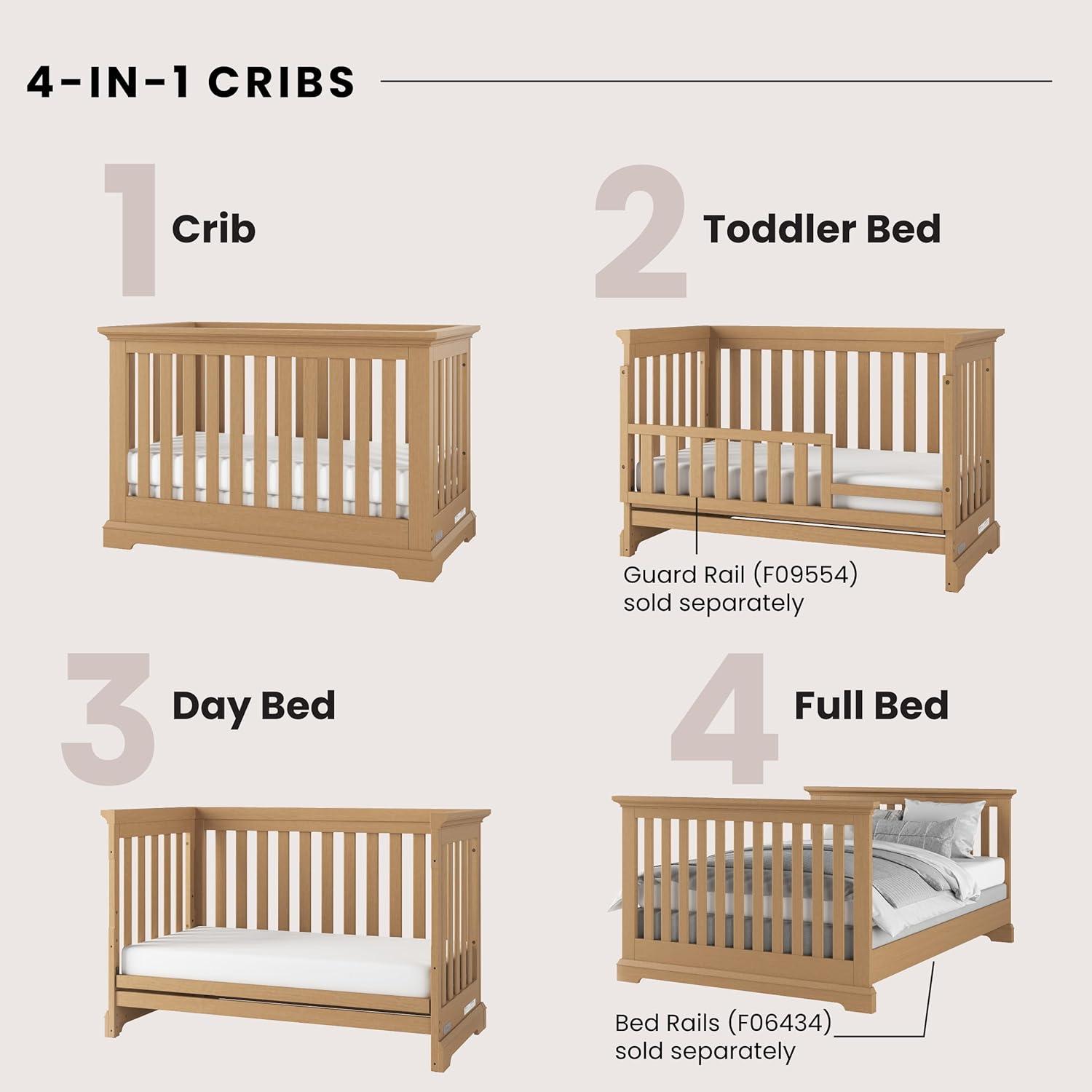 Jordyn Euro 4-in-1 Convertible Crib