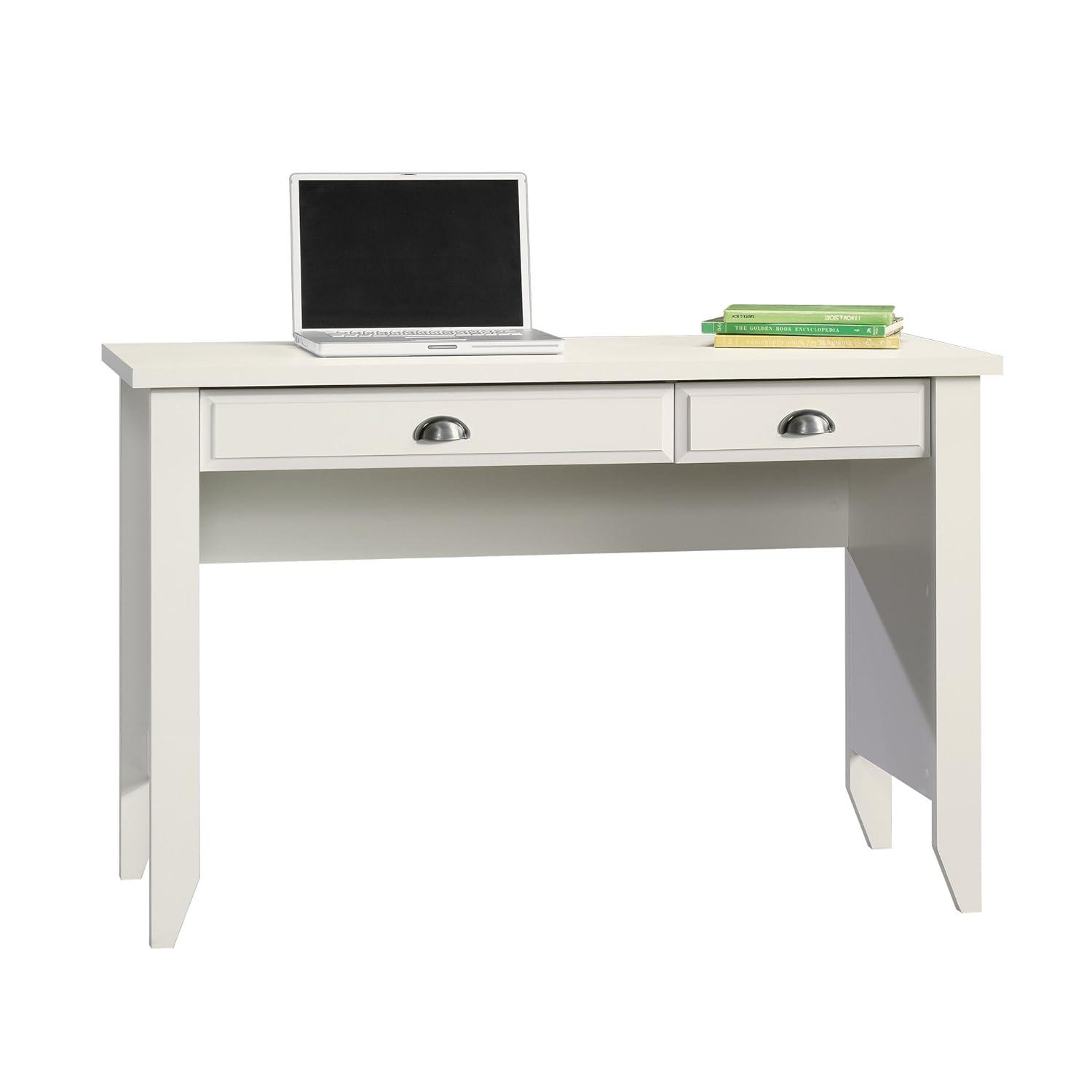 Inbox Zero Soft White Finish Computer Desk | Wayfair