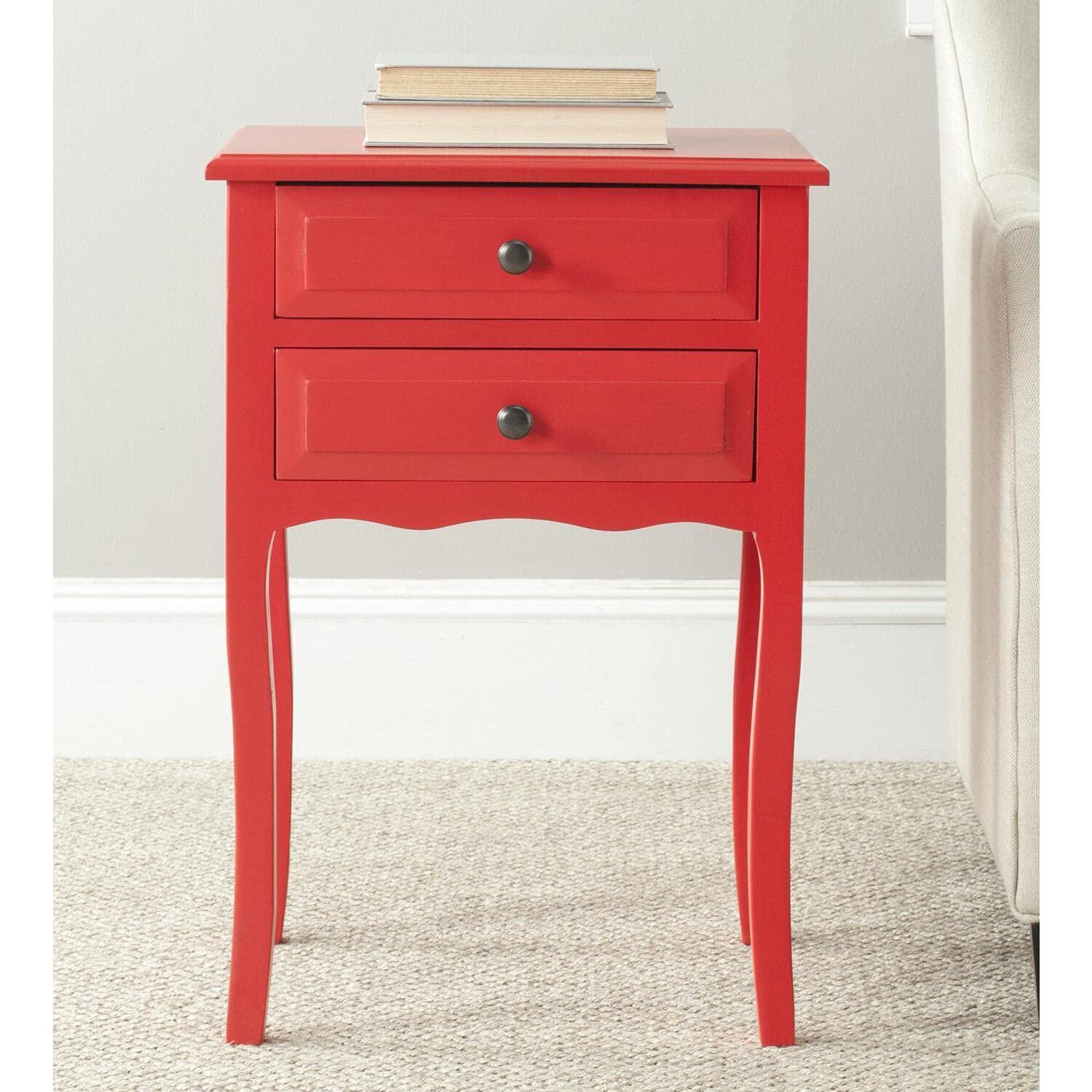 Lori End Table With Storage Drawers - AMH6576F - Pale Blue/White Smoke - Safavieh Couture