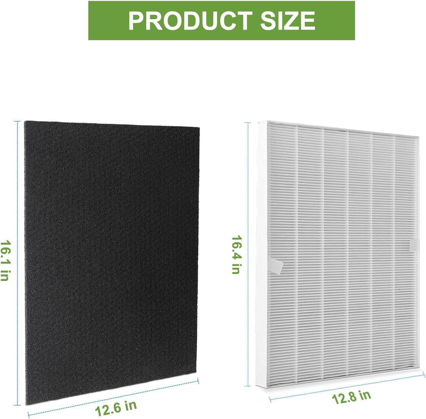 White and Black HEPA Activated Carbon Air Purifier Filters