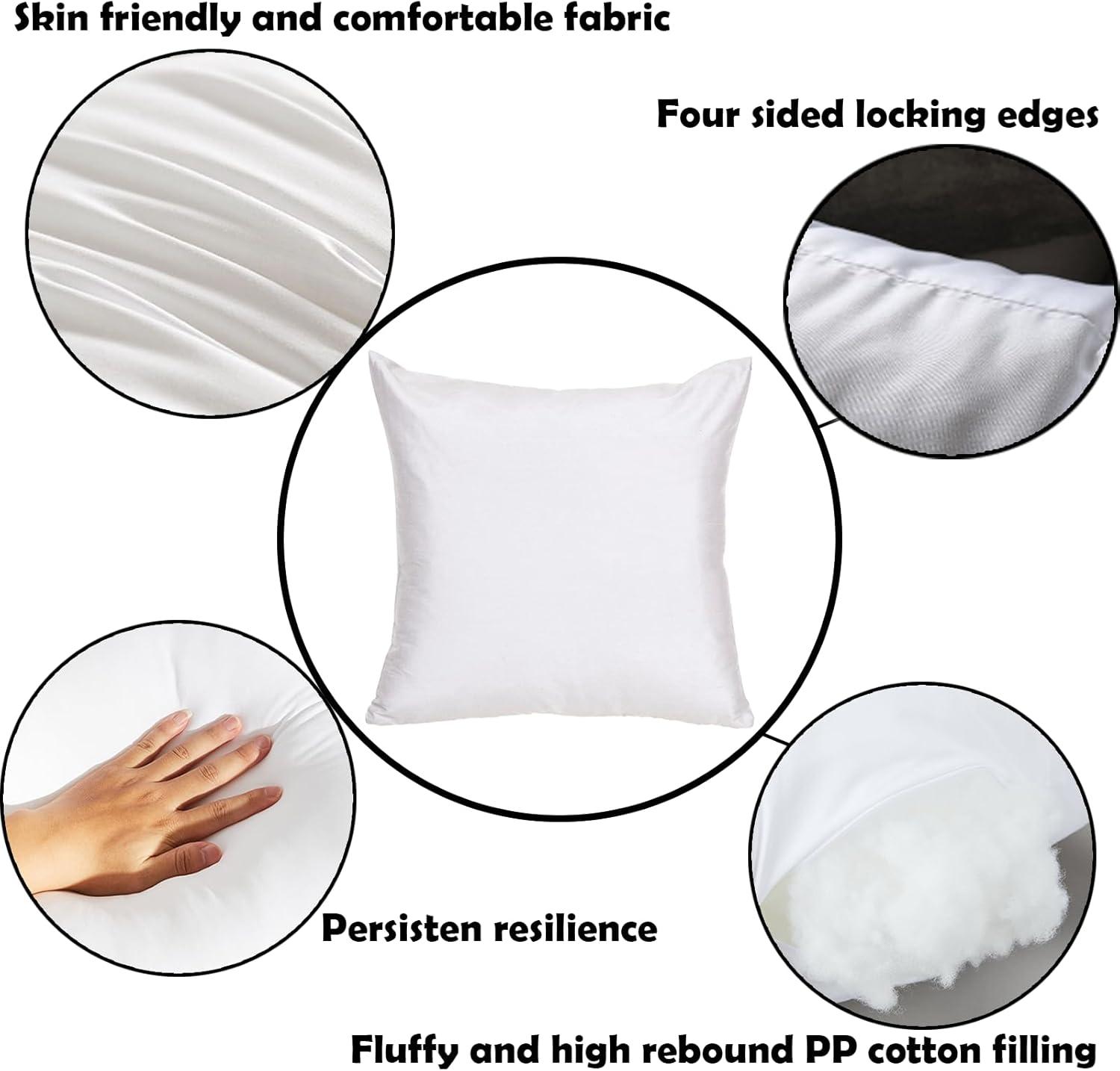 Utopia Bedding 18x18 White Throw Pillow Inserts (Set of 2) – Decorative Pillows for Bed & Couch