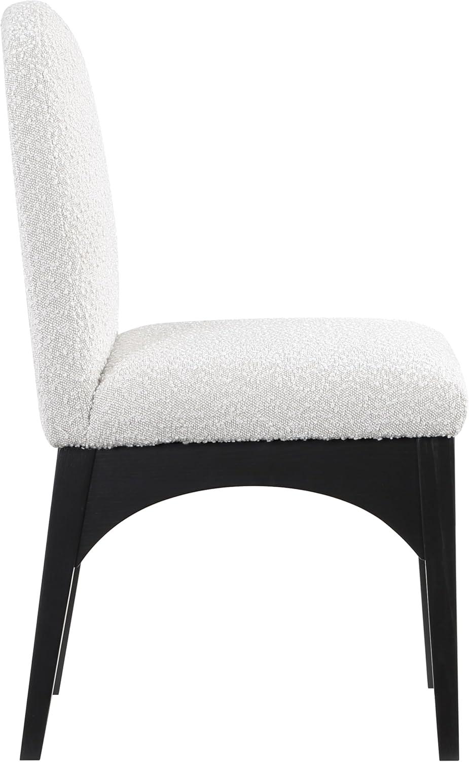 Meridian Furniture Waldorf Cream Boucle Fabric Dining Side Chair