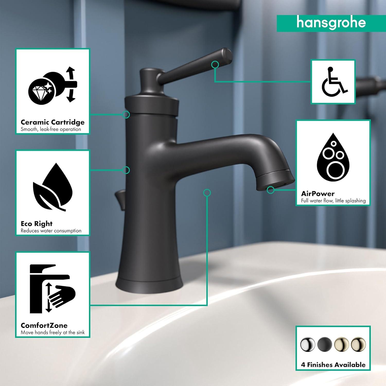 Joleena Single Hole Bathroom Faucet with Drain Assembly