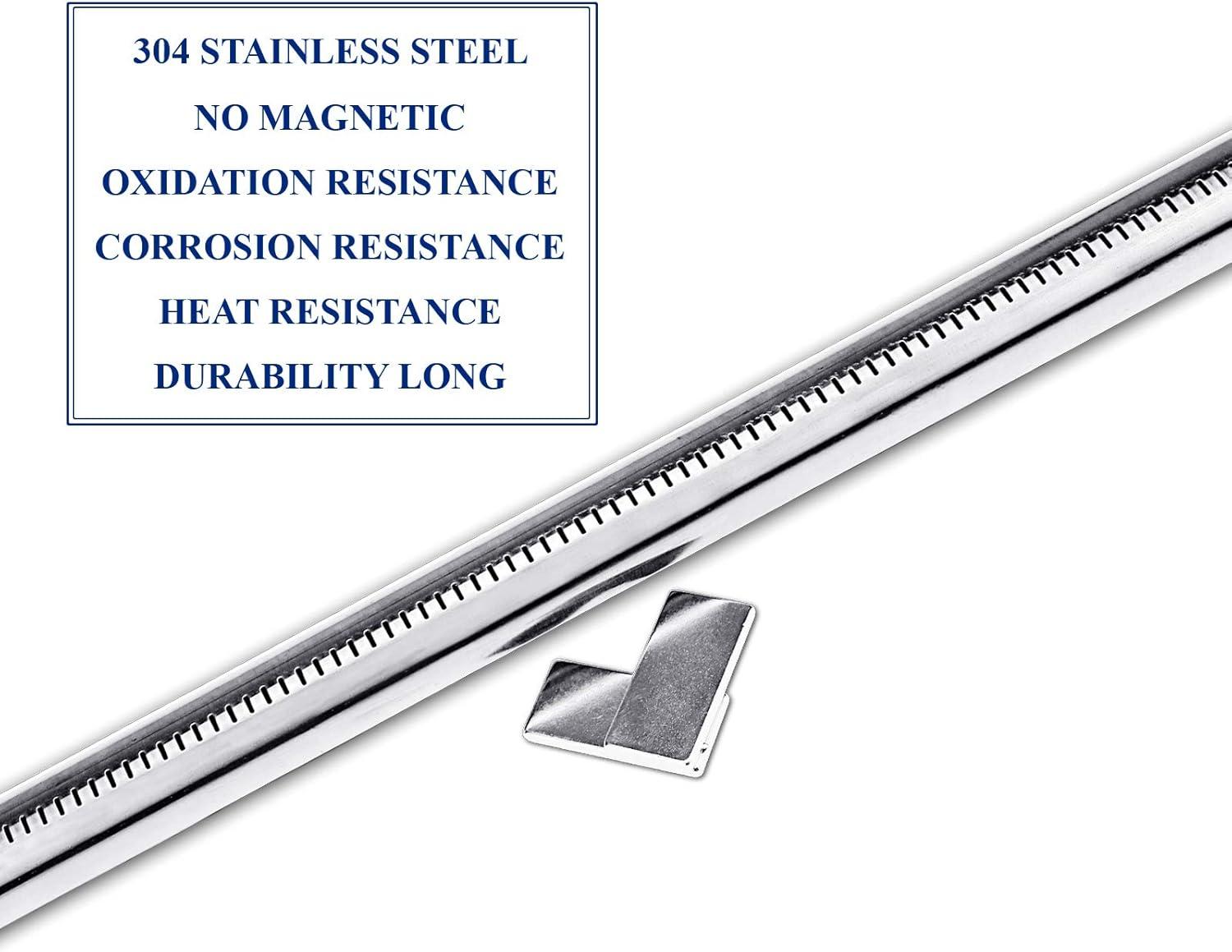 Uniflasy 69785 18 Inch Grill Burner for Weber Spirit I & II 200 Series Spirit E-210 E-220 Spirit S-210, S-220 Gas Grills with Up Front Control Tube Pipe 304 Stainless Steel