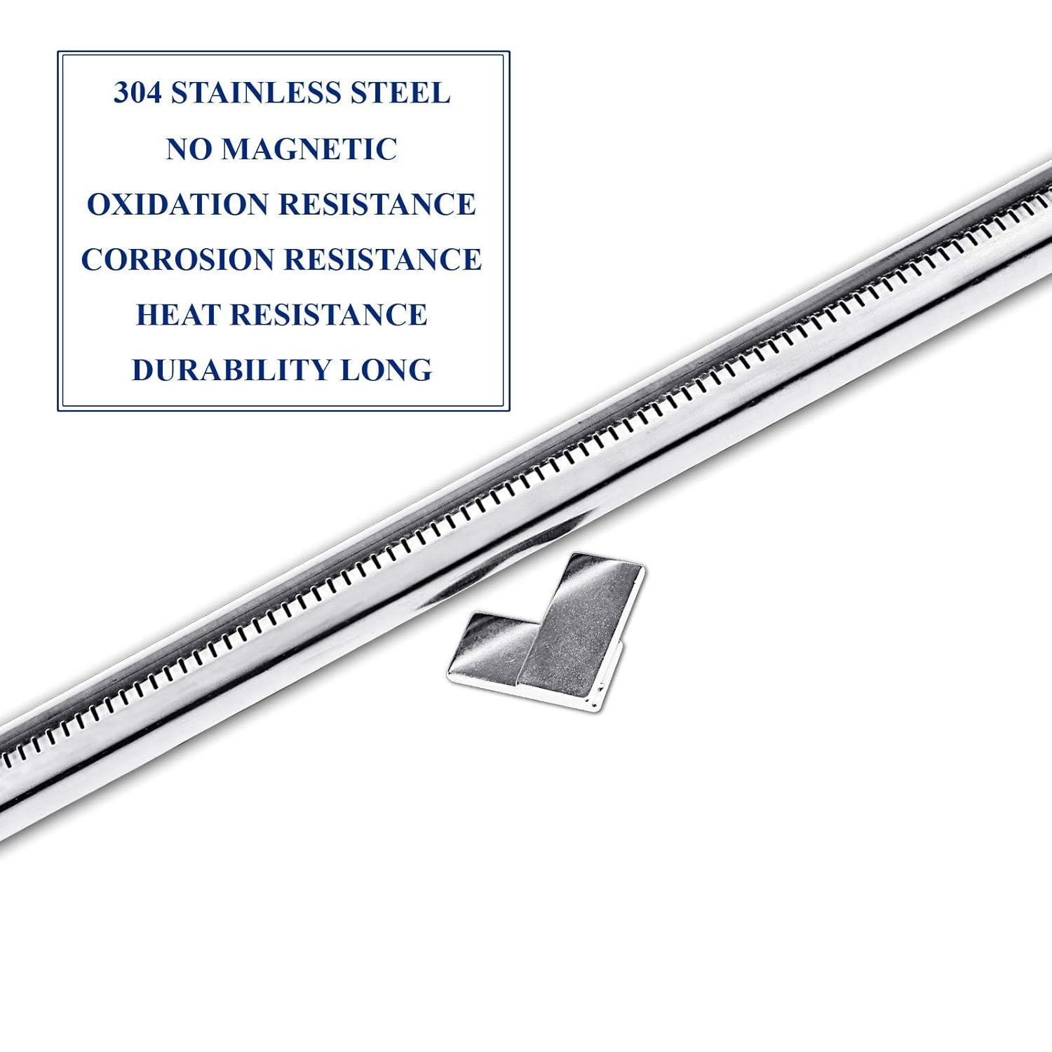 Uniflasy 69785 18 Inch Grill Burner for Weber Spirit I & II 200 Series Spirit E-210 E-220 Spirit S-210, S-220 Gas Grills with Up Front Control Tube Pipe 304 Stainless Steel