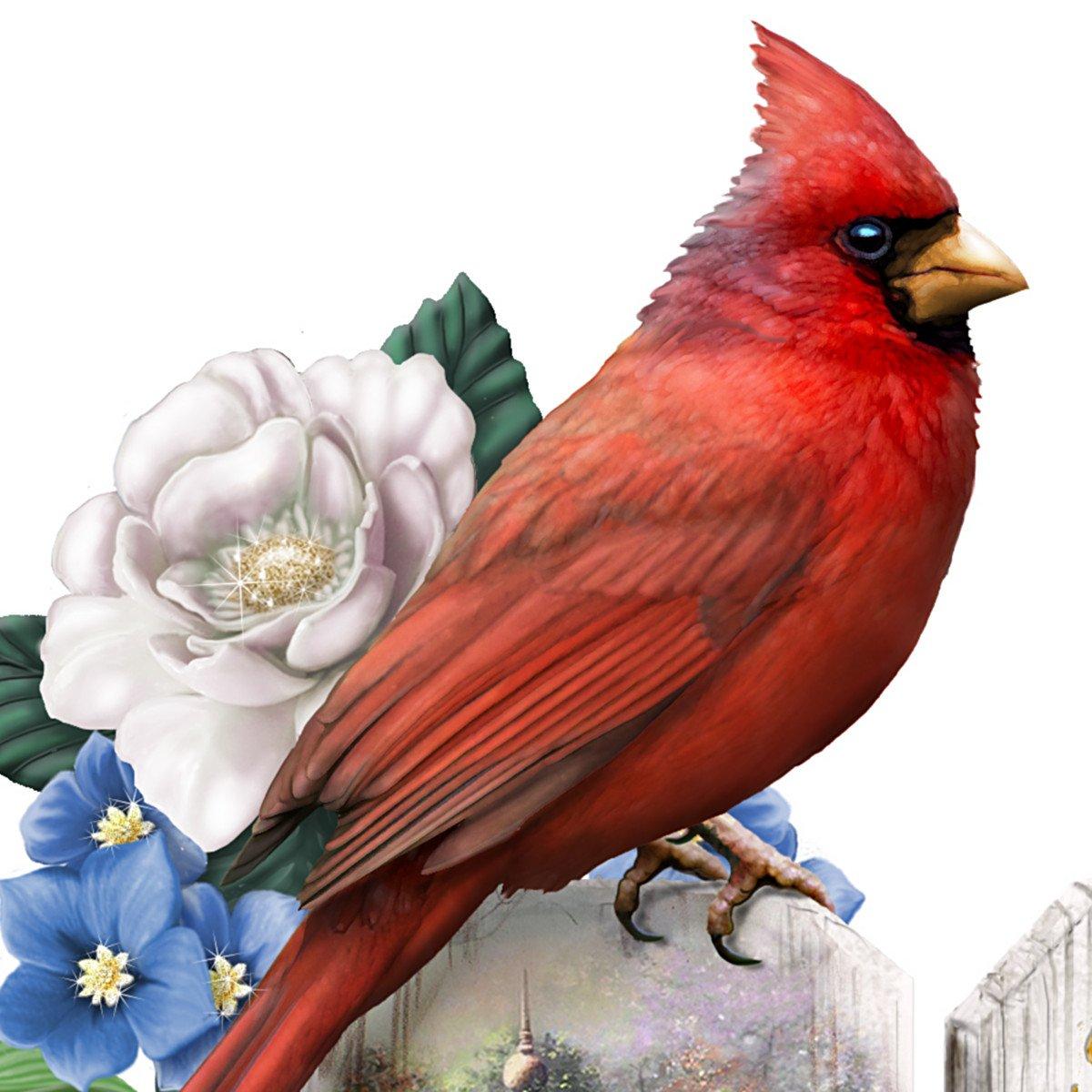 The Hamilton Collection Thomas Kinkade Art Sculpted Cardinal Remembrance Figurine 5-inches