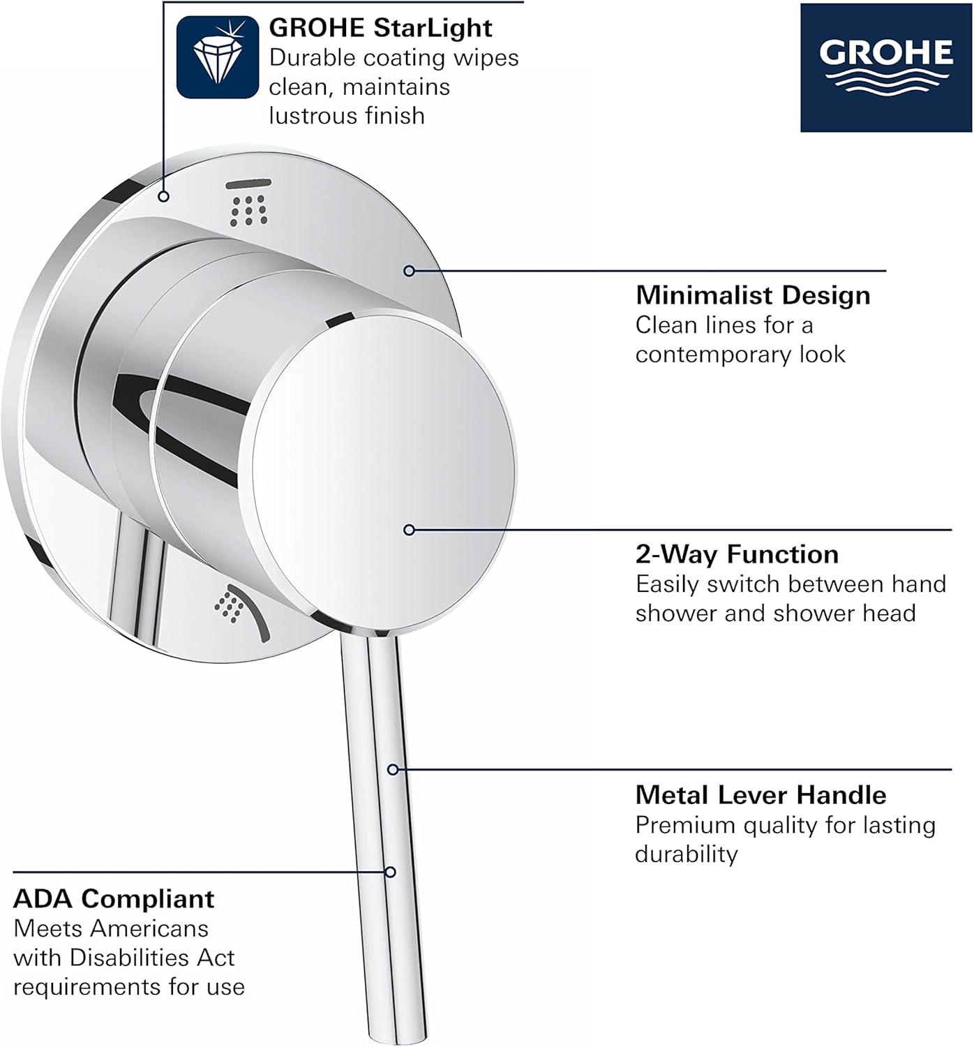 Concetto™ Single Handle 2-Way Diverter Shower Faucet Trim Only