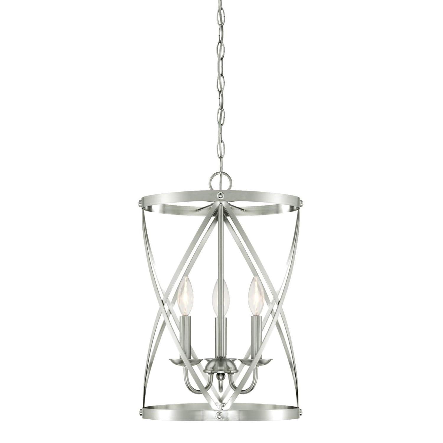 Westinghouse Lighting Westinghouse Isadora Three-Light Indoor Chandelier, Brushed Nickel Finish