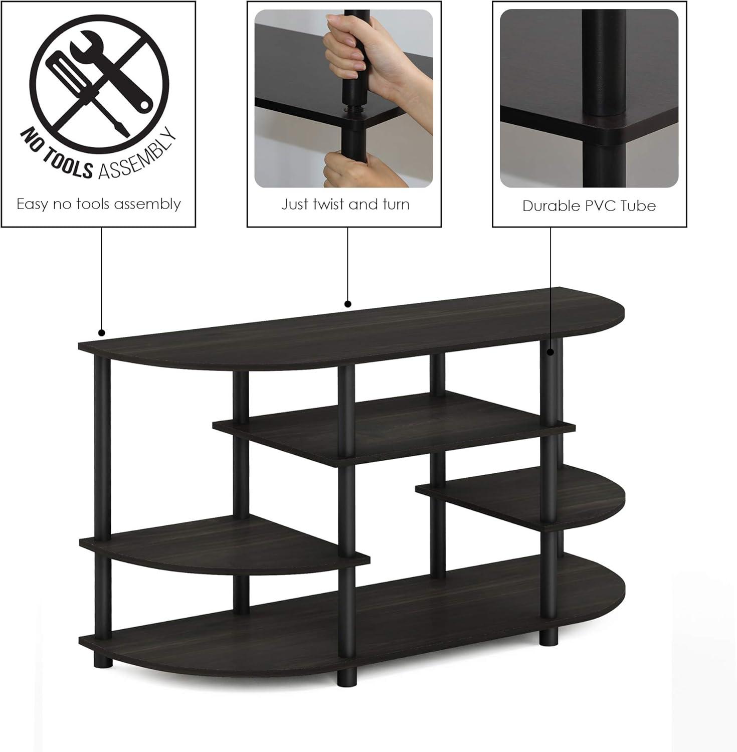 Furinno TV Stand for TV's up to 44" Console Entertainment Center Bookcase Shelves