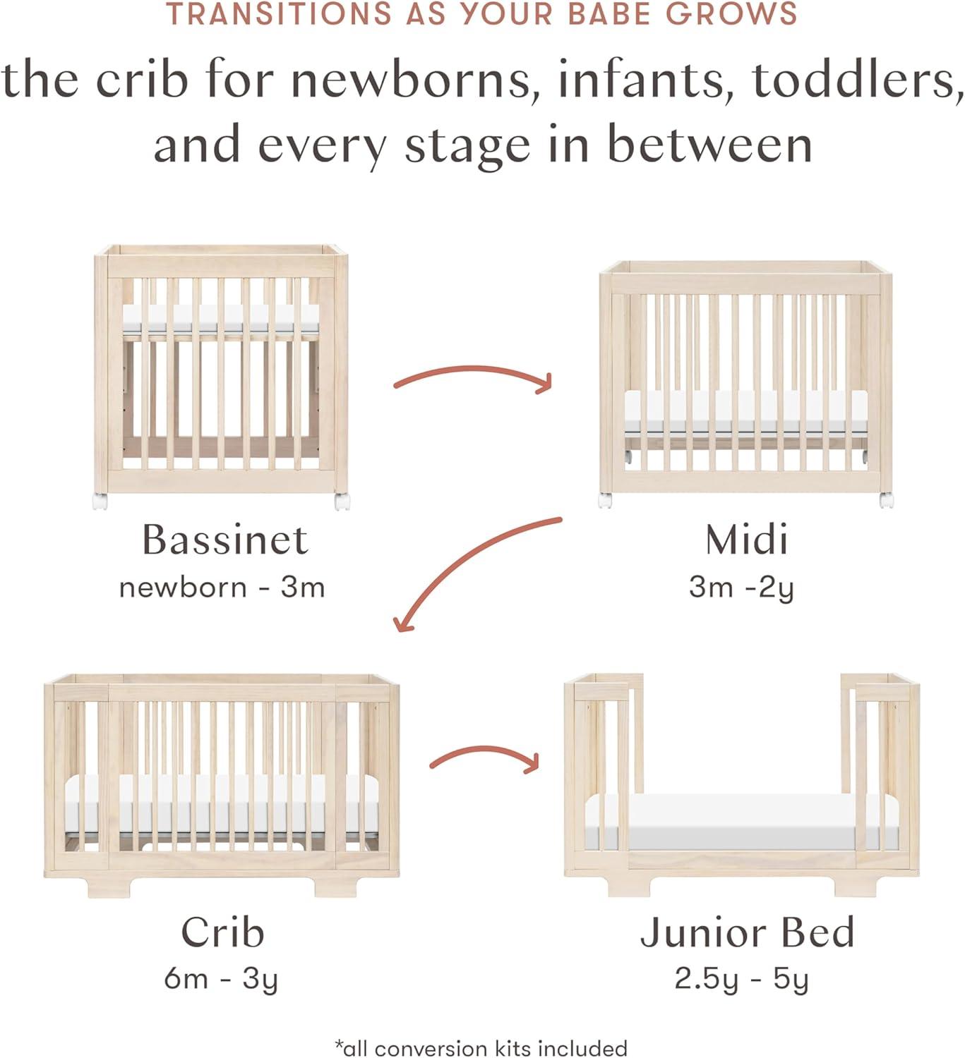 Yuzu 8-In-1 Convertible Crib With All-Stages Conversion Kits