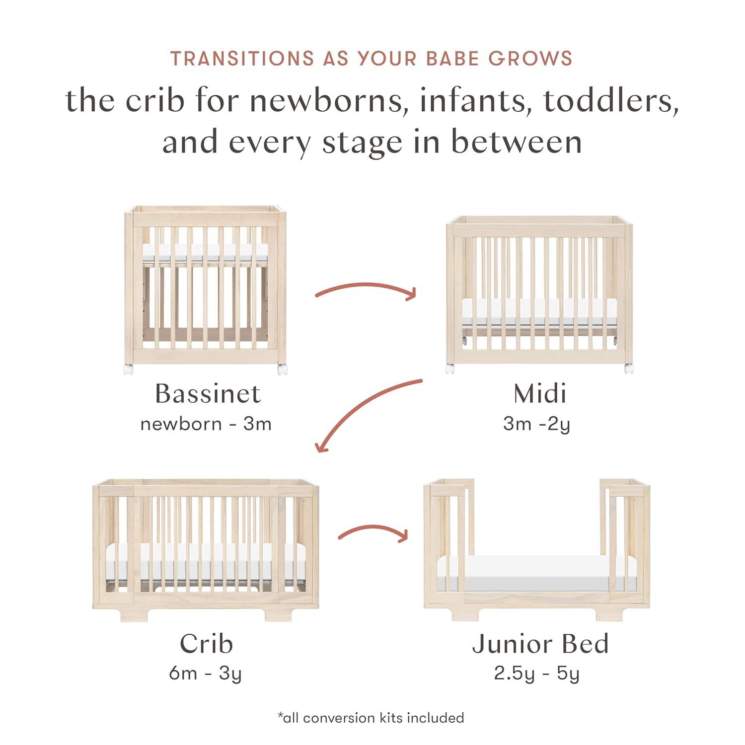 Yuzu 8-In-1 Convertible Crib With All-Stages Conversion Kits