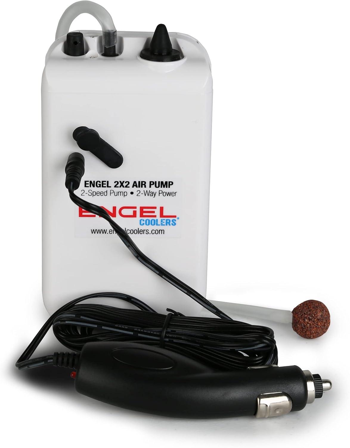 ENGEL 13 Qt Live Bait Cooler with 2-Speed Portable Aerator Pump - White