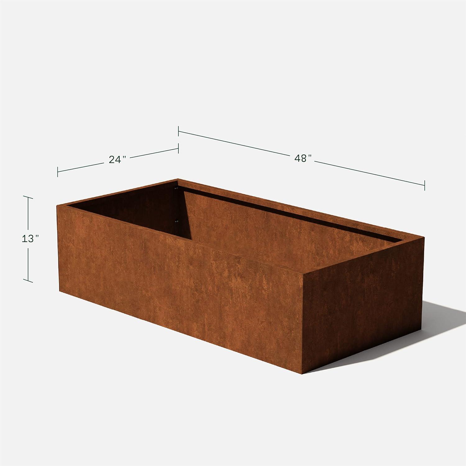 Large Corten Steel Outdoor Raised Garden Bed