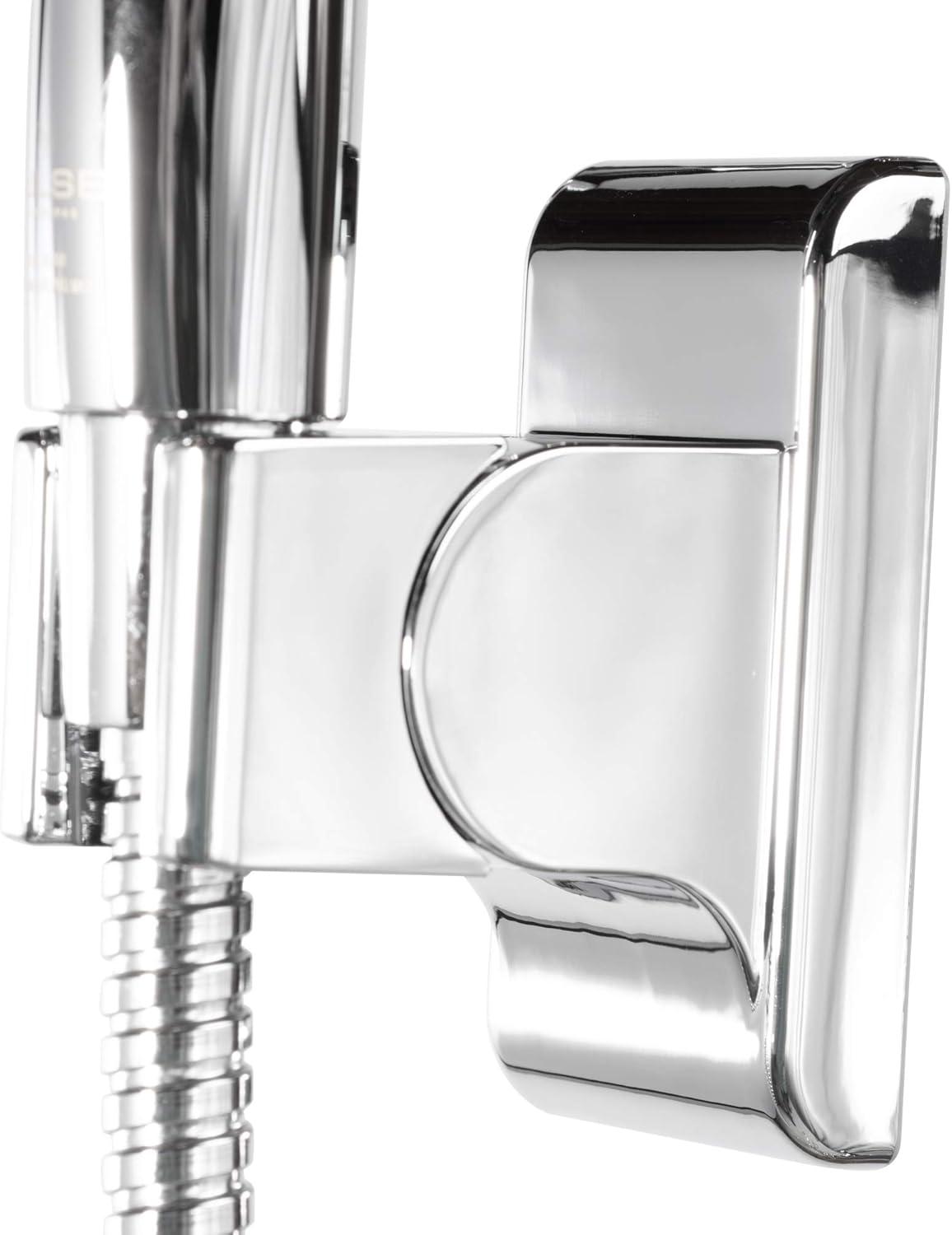 Chrome Dual Shower Head and Handheld Shower System