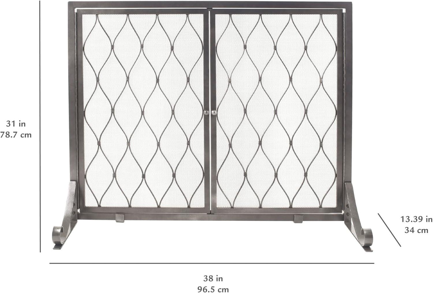 Pleasant Hearth FA628S Stonewall Steel Fireplace Screen