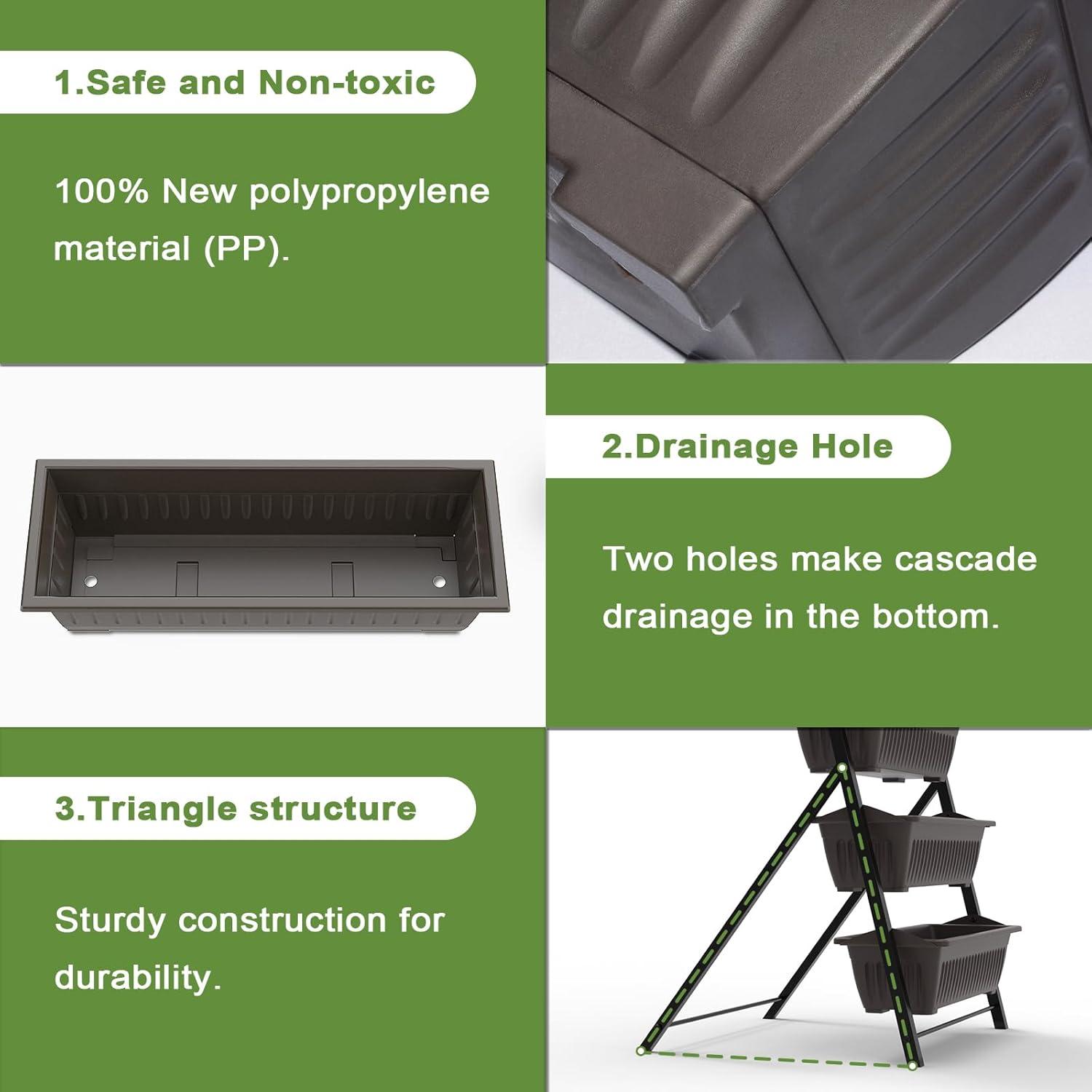 G TALECO GEAR Vertical Garden Planter, Vertical Raised Garden Bed Planter Box with 5 Container Boxes, Grow Your Herb Vegetables Flowers Indoor and Outdoor (5-Tier)