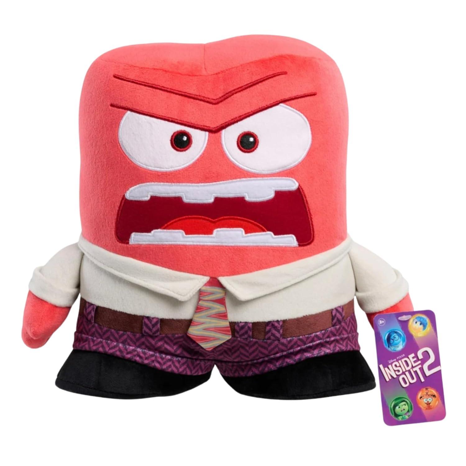 Hooray Toys and Pixar Inside Out 2 Large Plush Anger, Polyester, Kids Toy