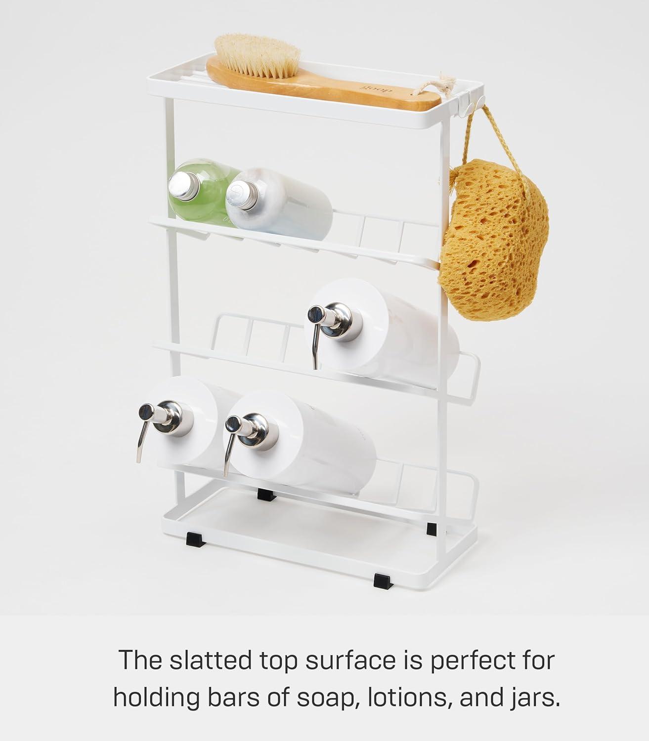 Yamazaki Home Tower Yamazaki Home Free Standing Shower Caddy - Bathroom Organizer Storage Holder, Steel