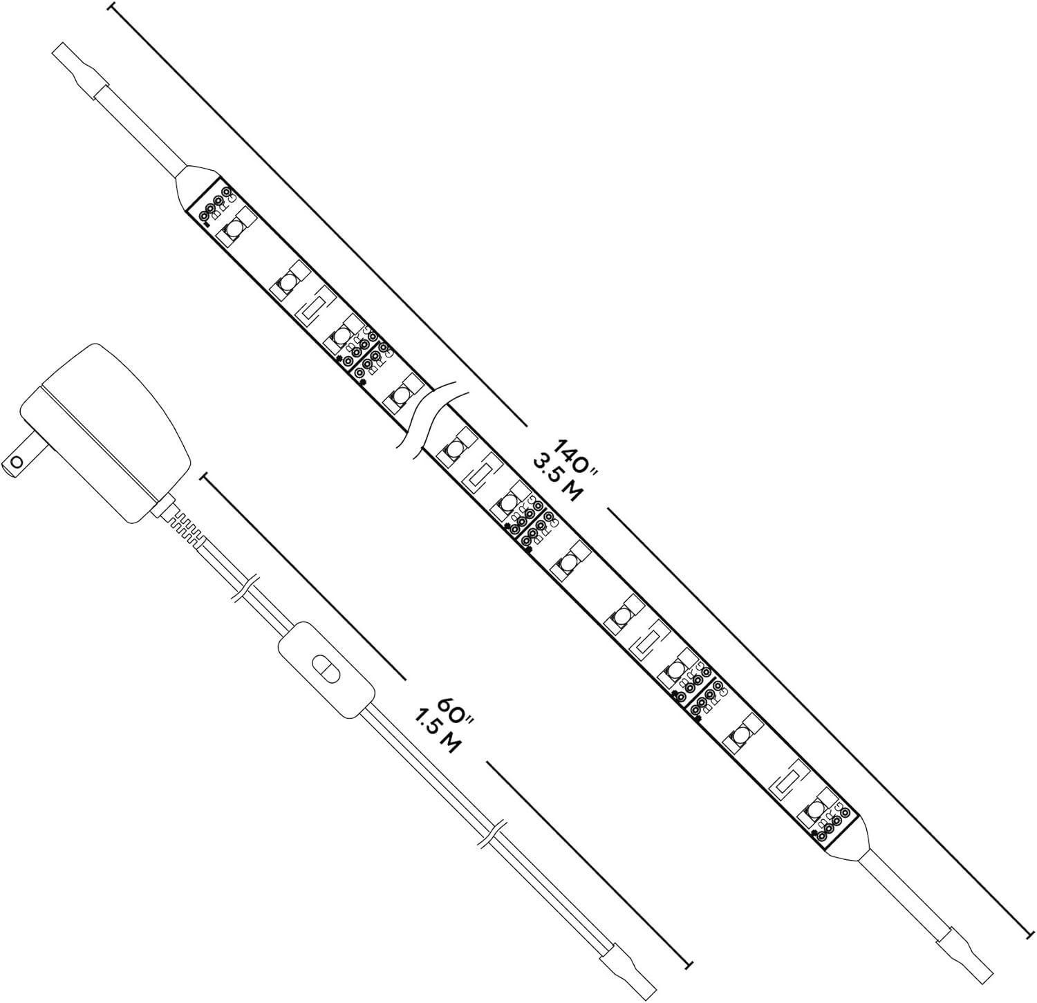 Bazz 10" Self-Adhesive Under Cabinet Integrated LED Strip Light, Cuttable, Linkable, Plug-in, Direct Wiring