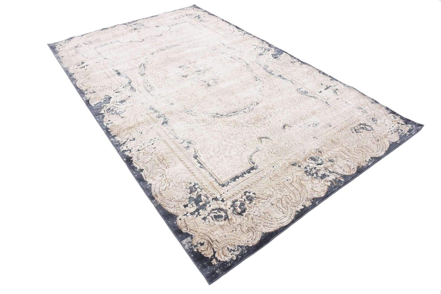 Unique Loom Chateau Collection Area Rug - Adams (5' 1" x 8' Rectangle Cream/Brown)