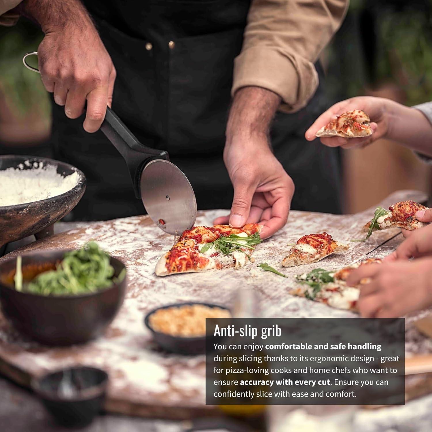 Witt Witt Pizza Cutter - Sharp Stainless Steel & Polypropylene Blade, Easy to Clean for Perfect Slices