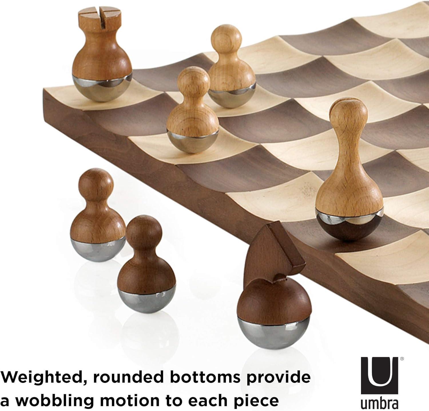 Wobble Chess Set Walnut