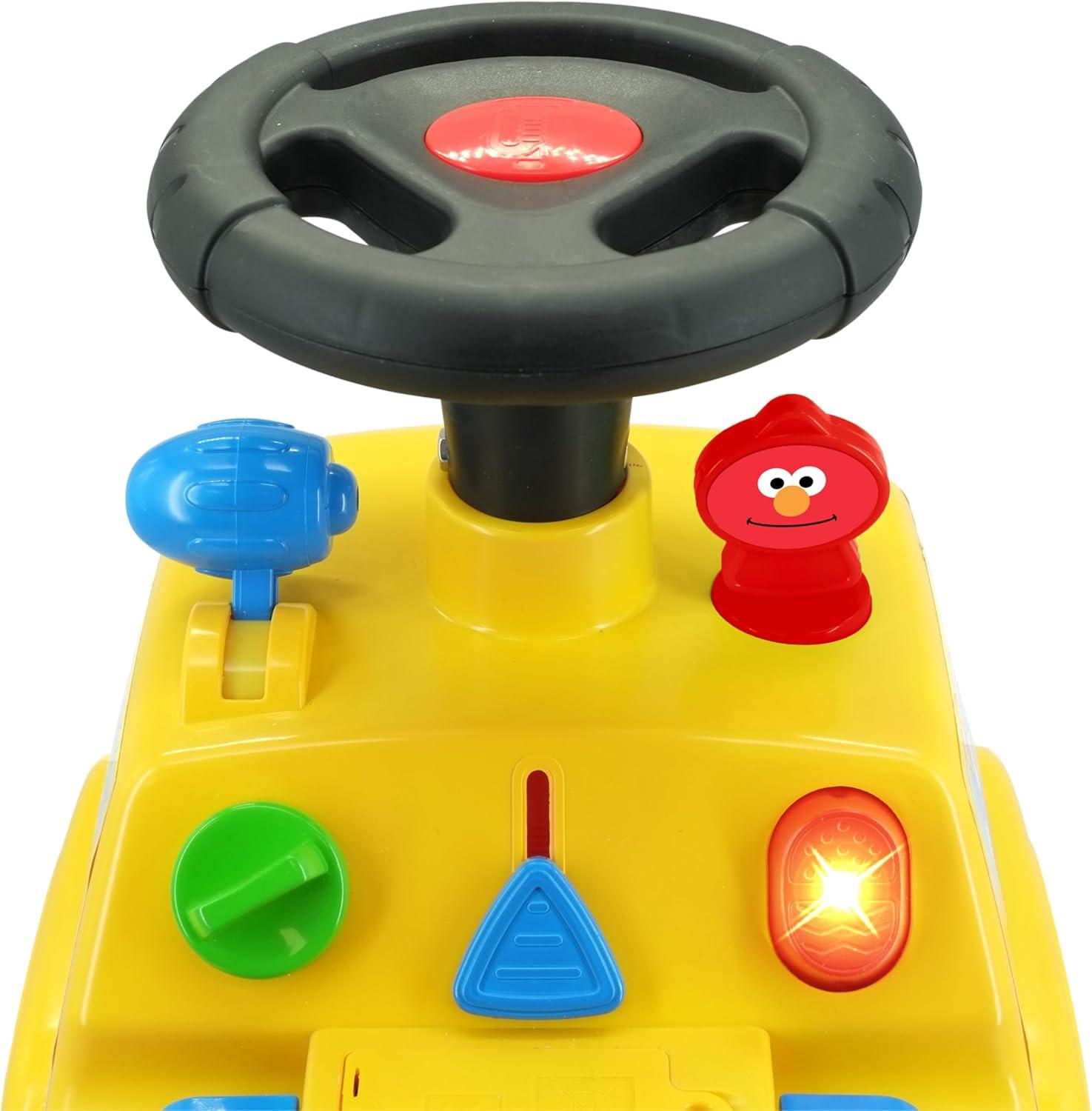 Sesame Street Elmo Adventure Yellow Ride-On with Lights & Sounds