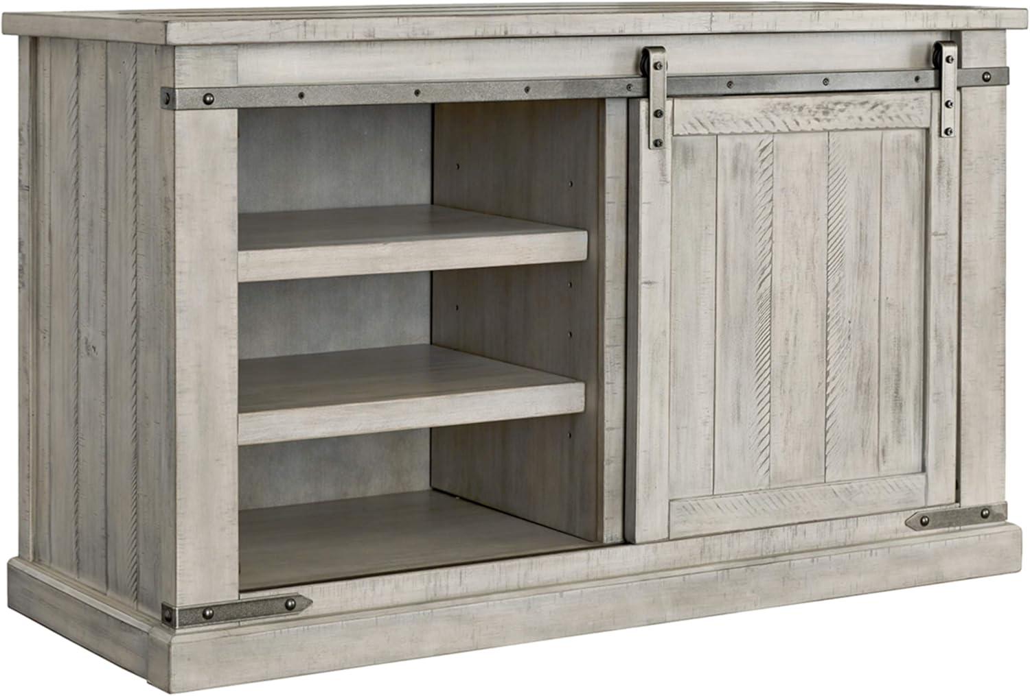 Modern Farmhouse 50" Gray TV Stand with Sliding Barn Doors