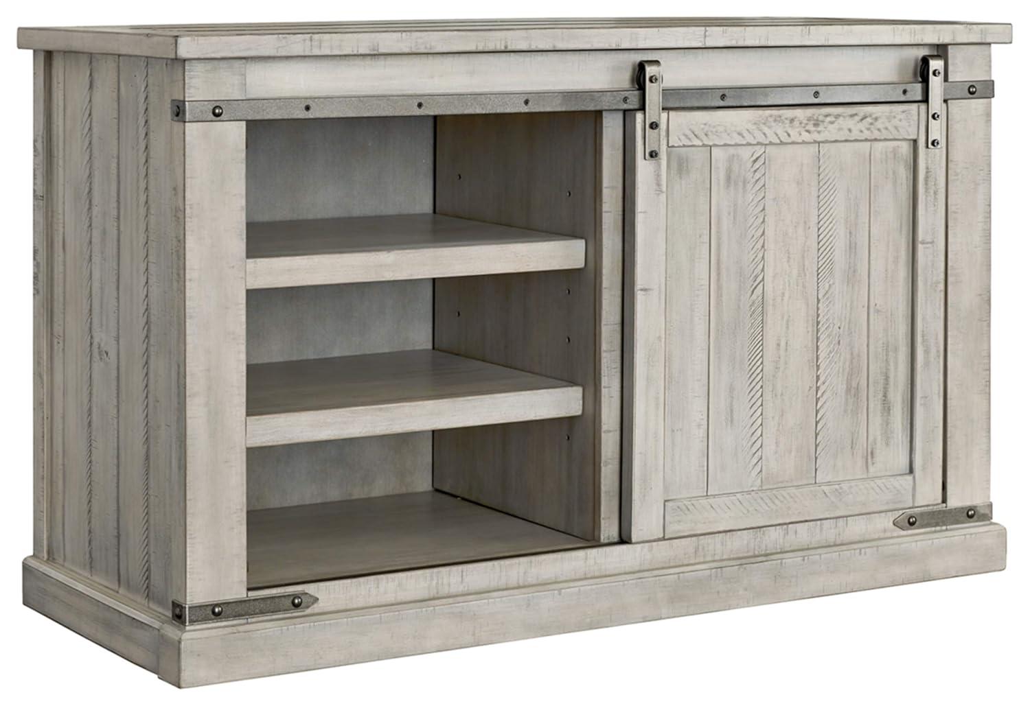 Modern Farmhouse 50" Gray TV Stand with Sliding Barn Doors