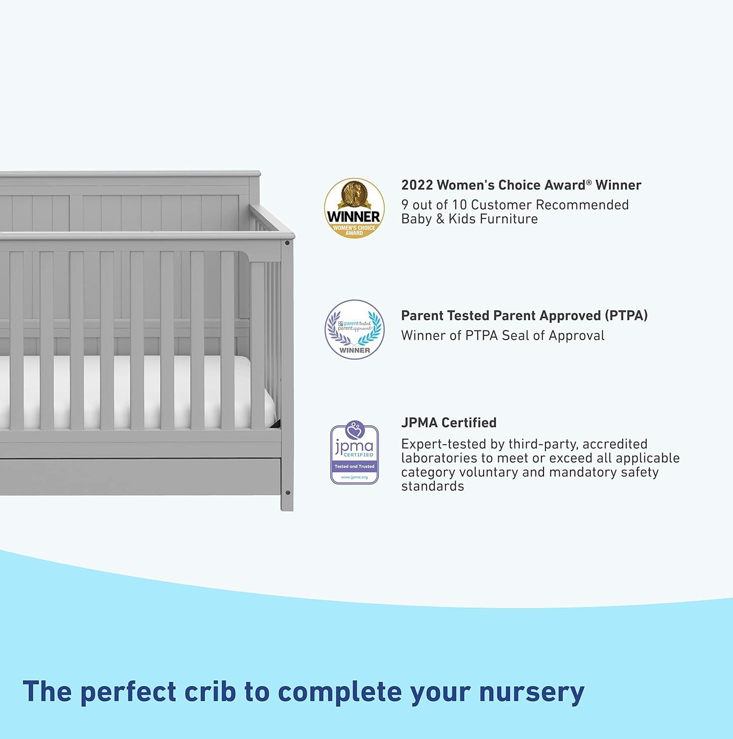 Graco Hadley 5-in-1 Convertible Crib with Drawer