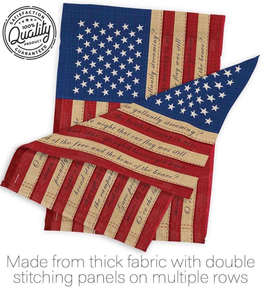 Breeze Decor G161050-BO Star Spangled Americana Patriotic Impressions Decorative Vertical 13" x 18.5" Double Sided Garden Flag