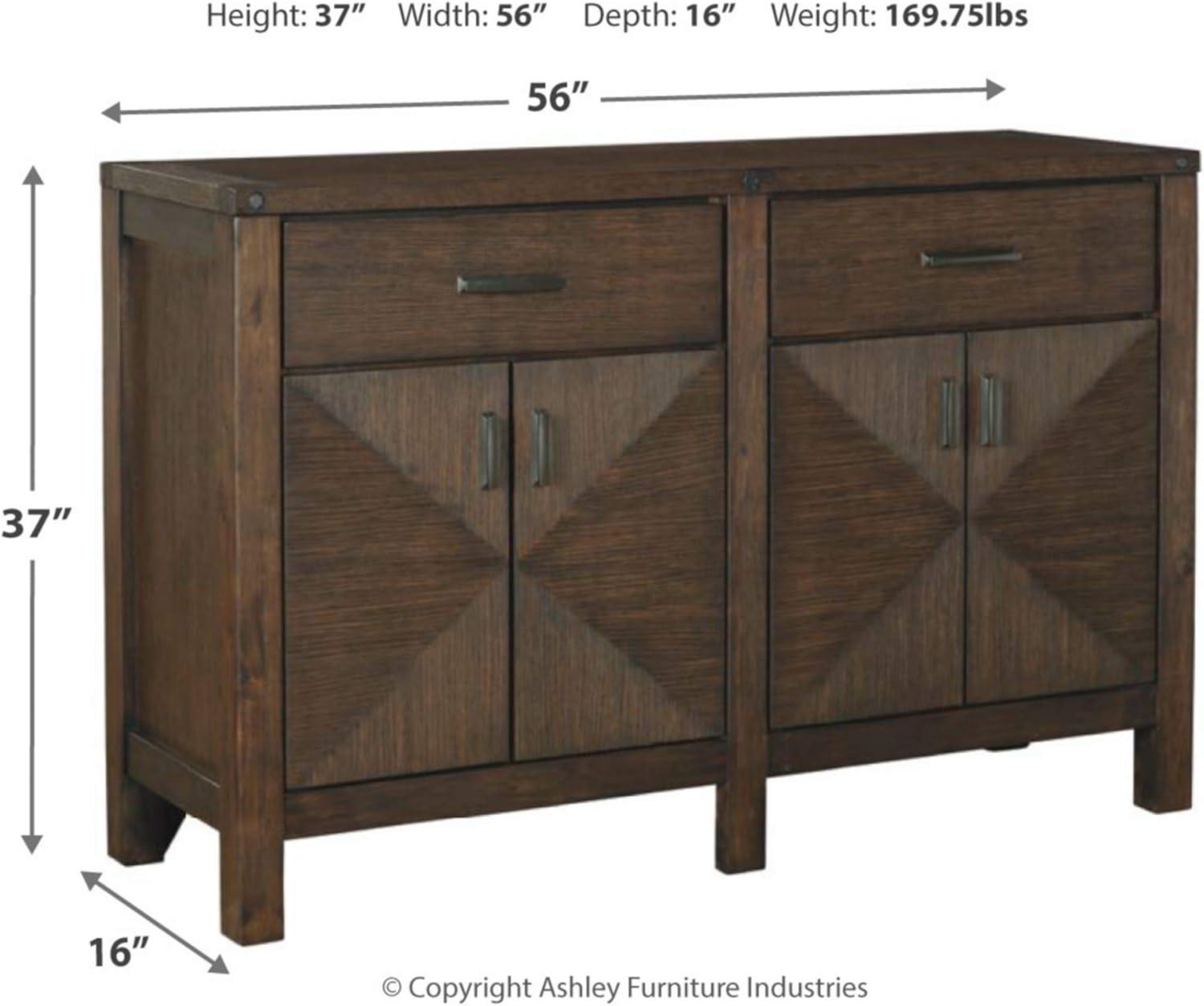 Signature Design by Ashley Dellbeck Dining Room Server in Brown