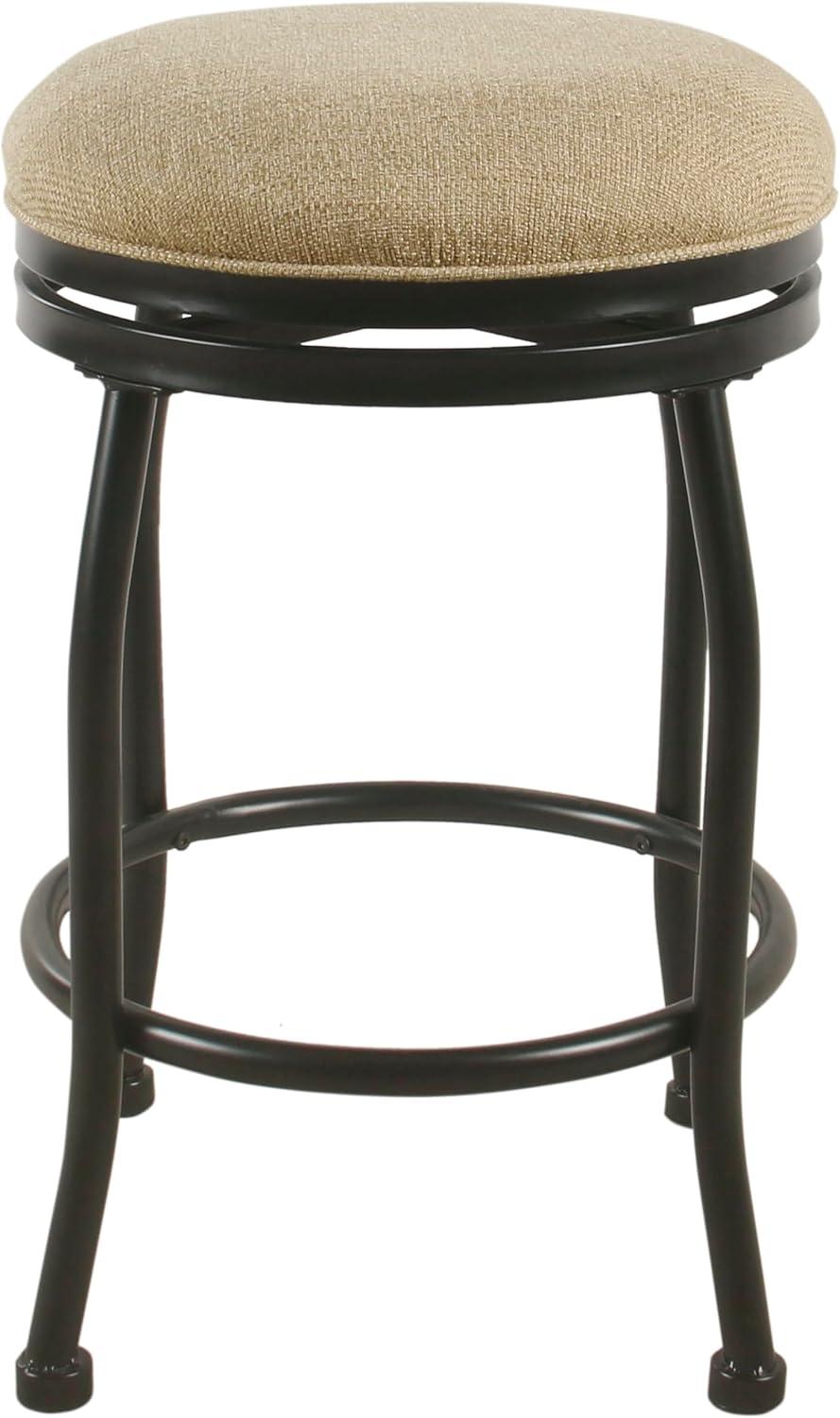 24" Swivel Counter Height Barstool with Metal Legs - HomePop