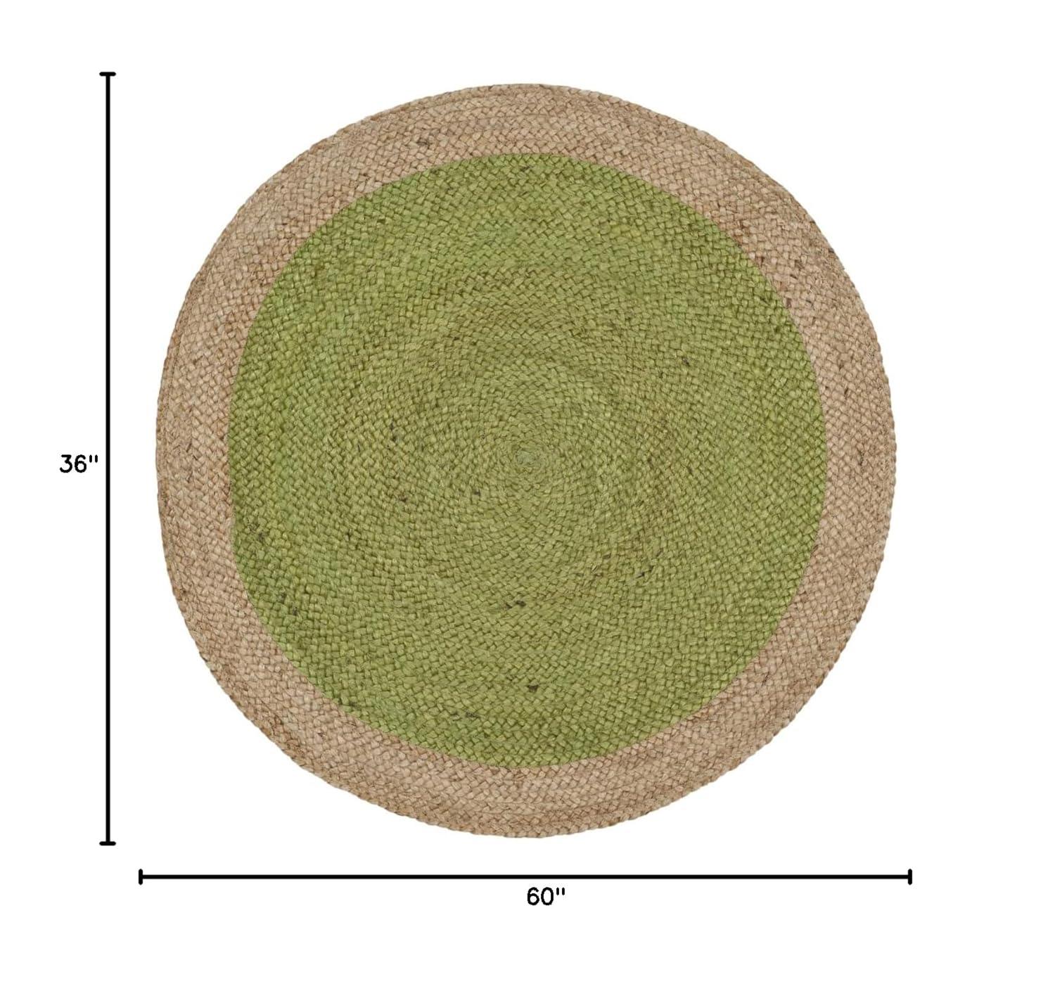 Natural Fiber NF801 Hand Woven Area Rug - Green/Natural - 3'x5' Oval - Safavieh.