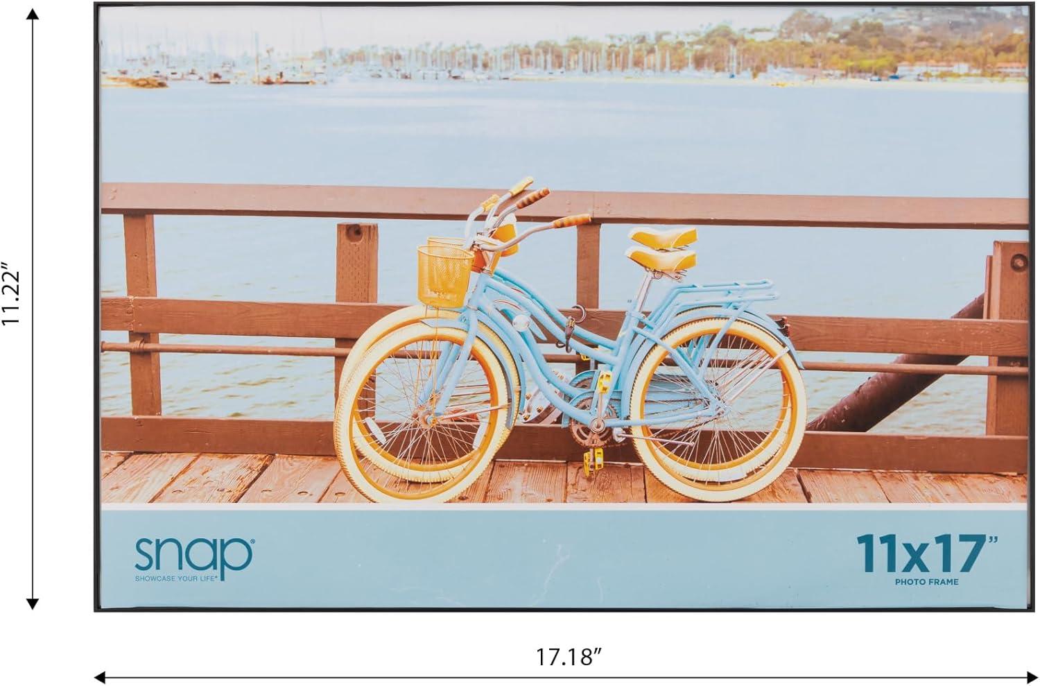 Snap 11" x 17" Black Poster Picture Frame - 4 Frames