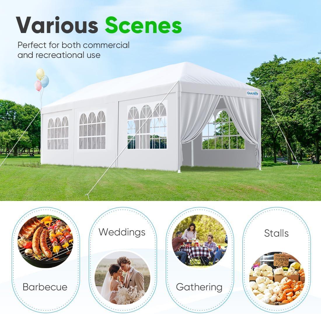 Ktaxon 10'x30' Canopy Tent Wedding Partywith Removable 5 Sidewall White