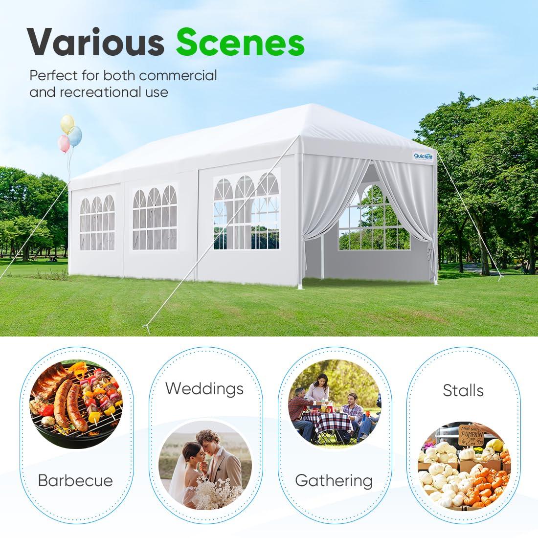 Ktaxon 10'x30' Canopy Tent Wedding Partywith Removable 5 Sidewall White