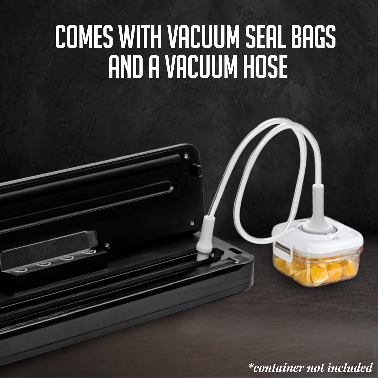 Ovente Ovente Automatic Vacuum Sealer Machine With Sealing Bags And Tube, Black Sv2906B