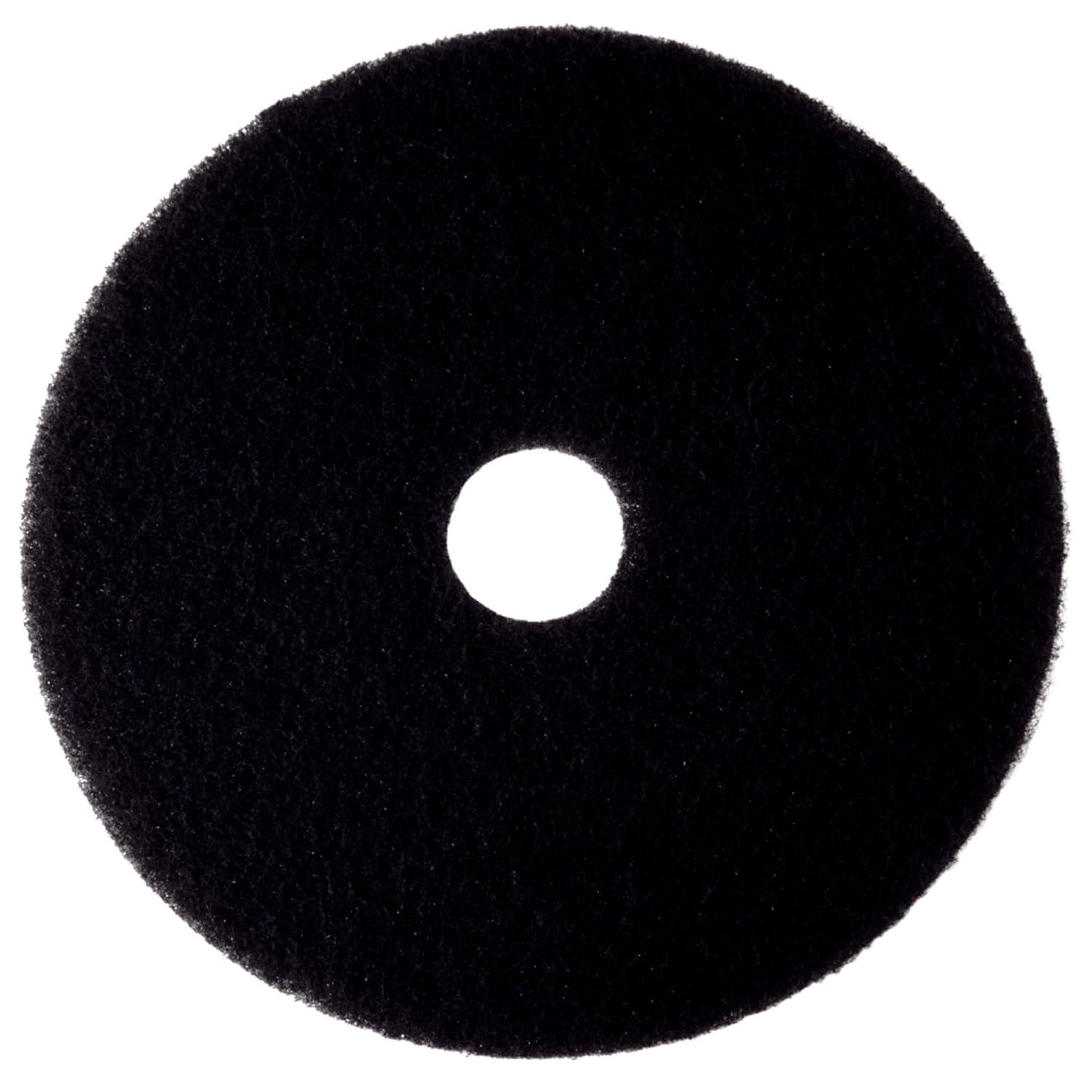 3M 7300-17 17 in. Diameter Low-Speed High Productivity Floor Pads 7300 - Black (5/Carton)