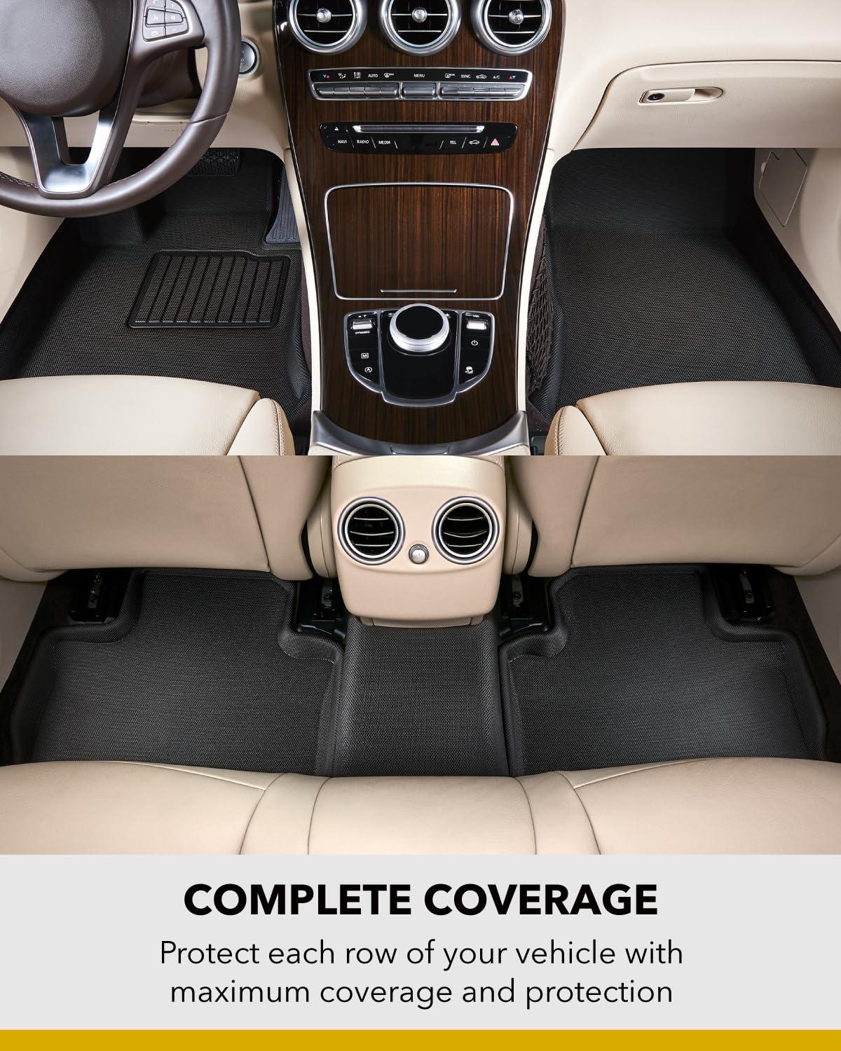 3D MAXpider KAGU Floor Mat (BLACK) compatible with HYUNDAI TUCSON 2022-2024 - Full Set