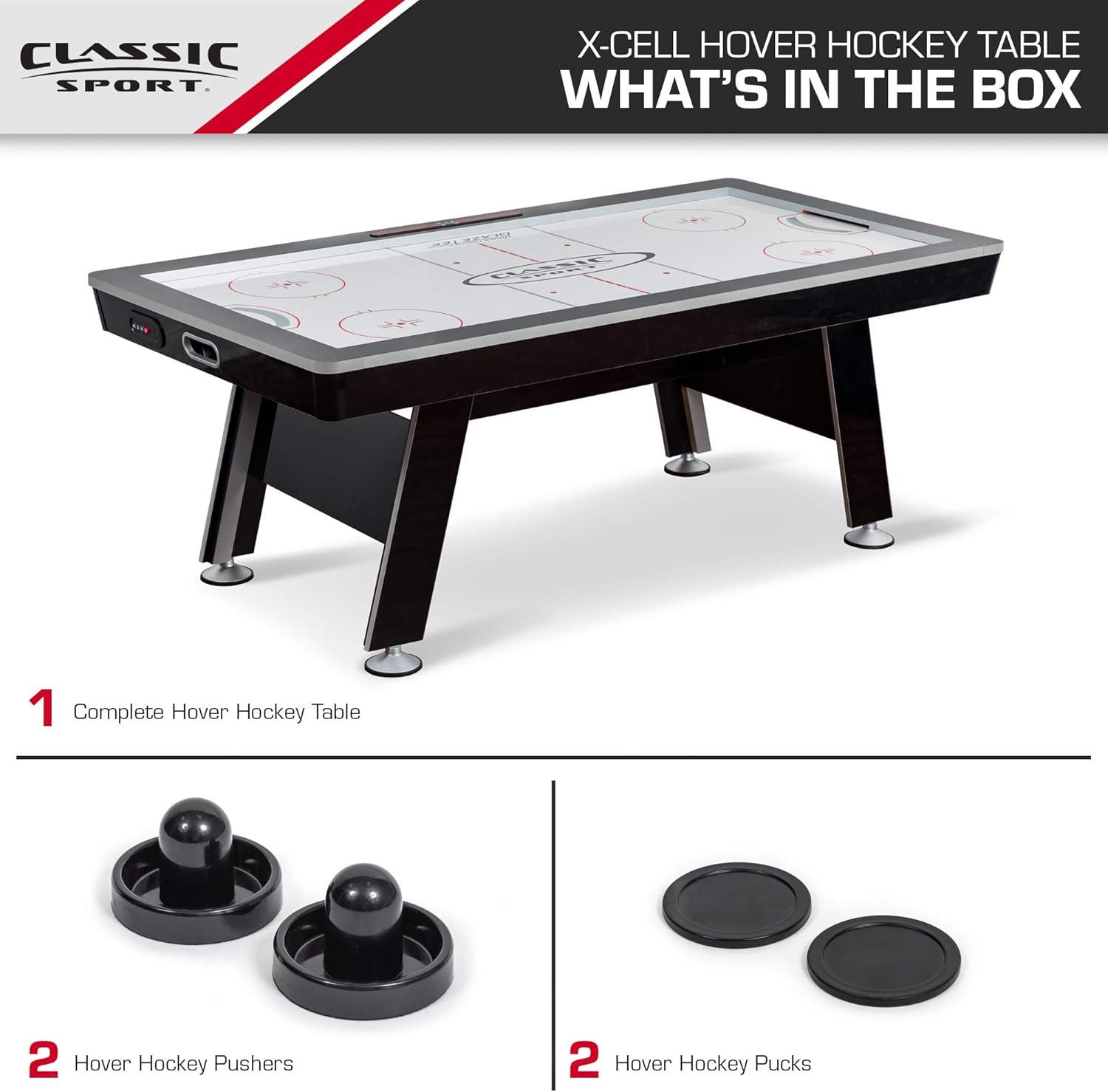 Classic Sport 84" 2 -Player Air Hockey Table with Digital Scoreboard