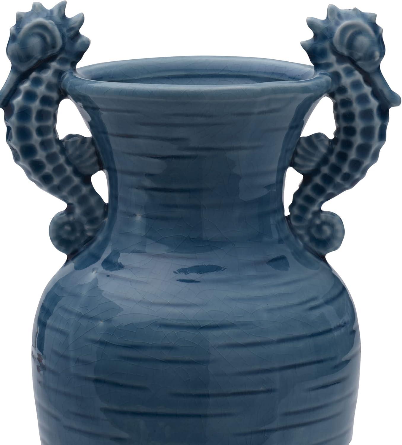 Fitz and Floyd Fitz & Floyd Coastal Home Seahorse Vase, Aqua