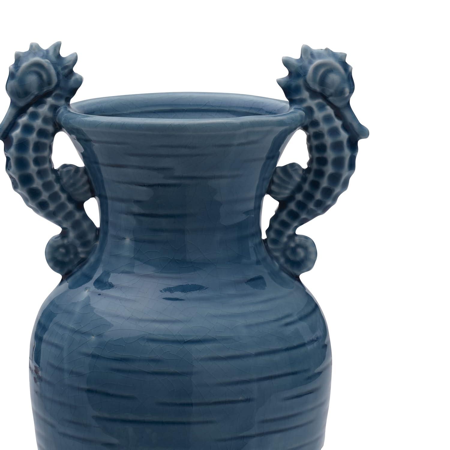 Fitz and Floyd Fitz & Floyd Coastal Home Seahorse Vase, Aqua