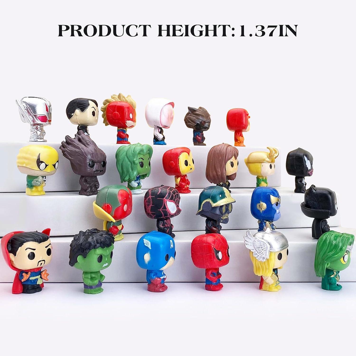 24-Piece Multicolor PVC Superhero Action Figures Set