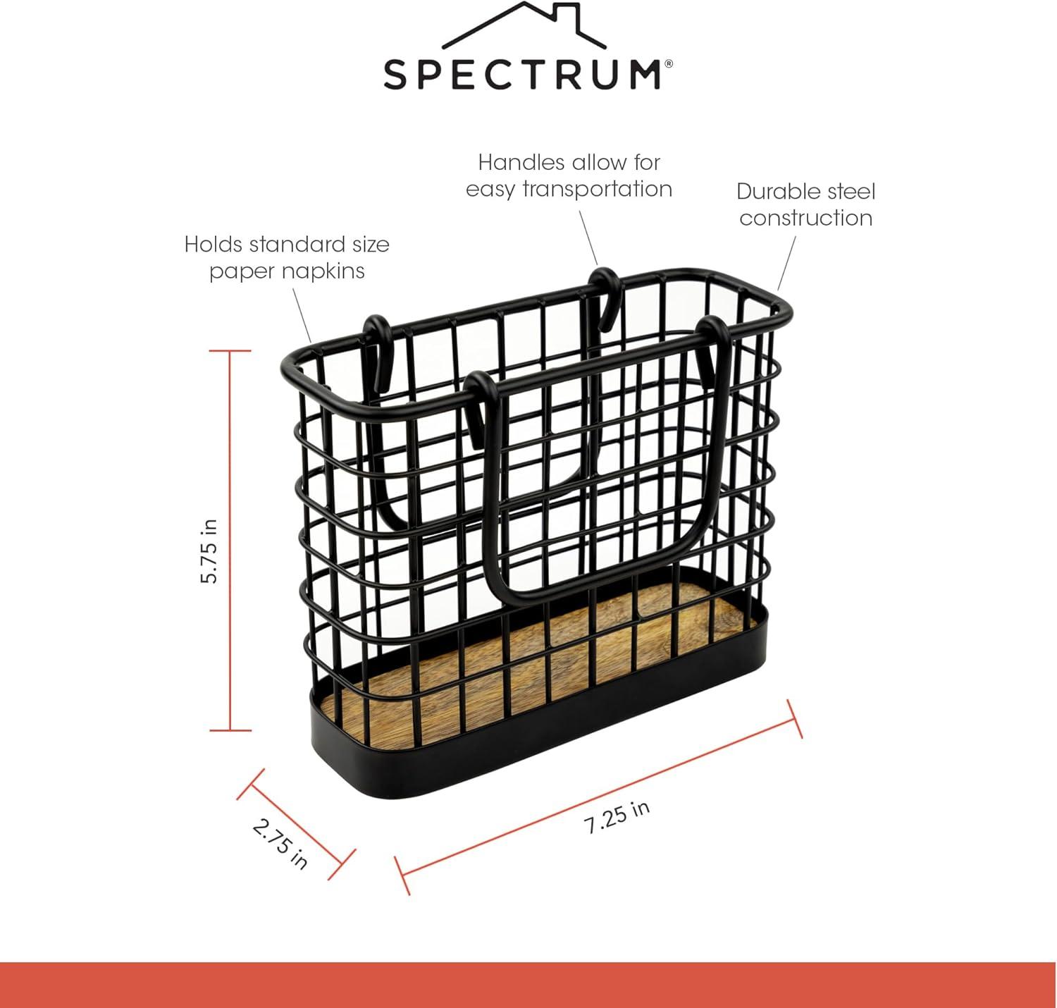 Spectrum Madison Napkin Holder for Storage and Dispensing Napkins, Perfect for Picnics, Cookouts