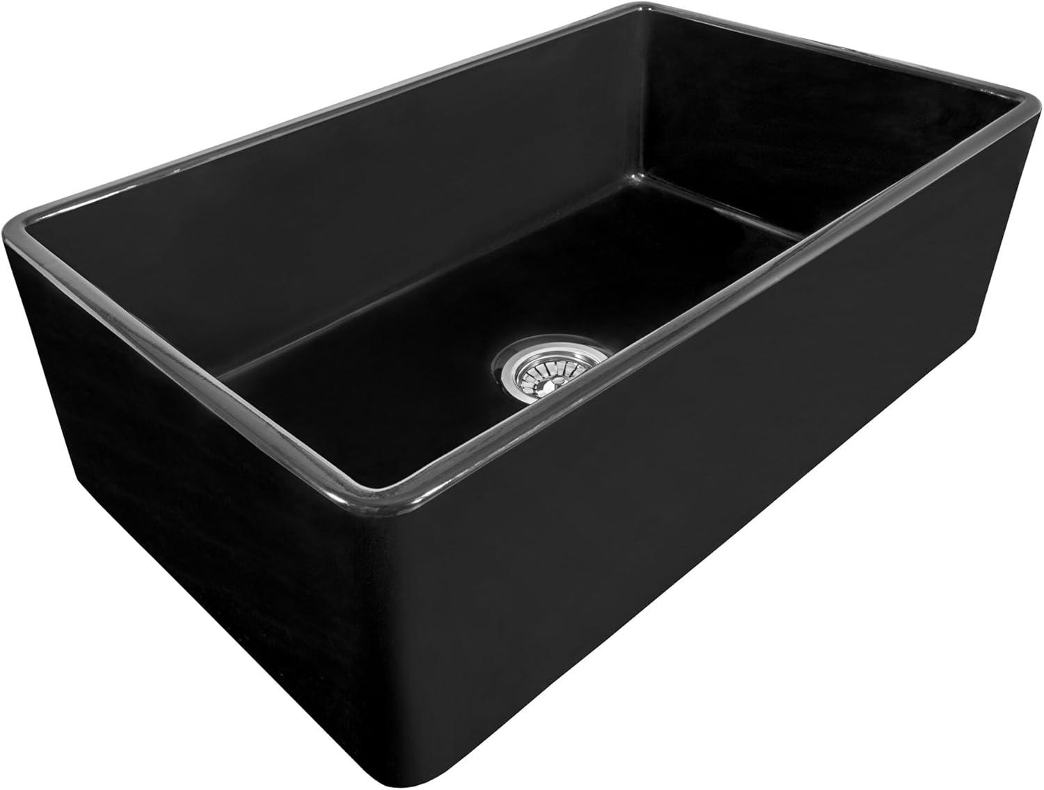 Ruvati 33 inch Fireclay Farmhouse Apron-Front Kitchen Sink Reversible