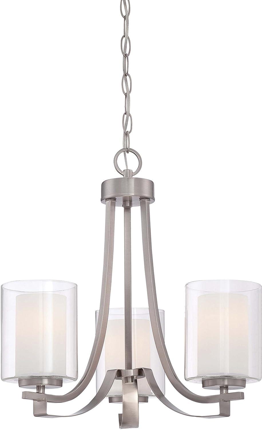 Minka Lavery Minka Parsons Studio 18" Wide Brushed Nickel 3-Light Chandelier
