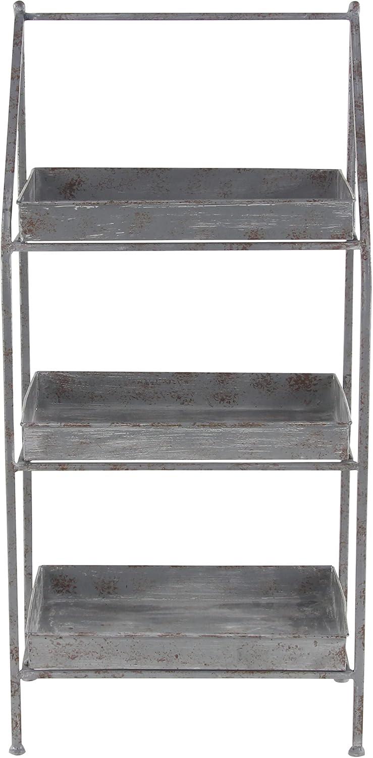 Deco 79 Plantstand, 11" W x 39" H, Gray