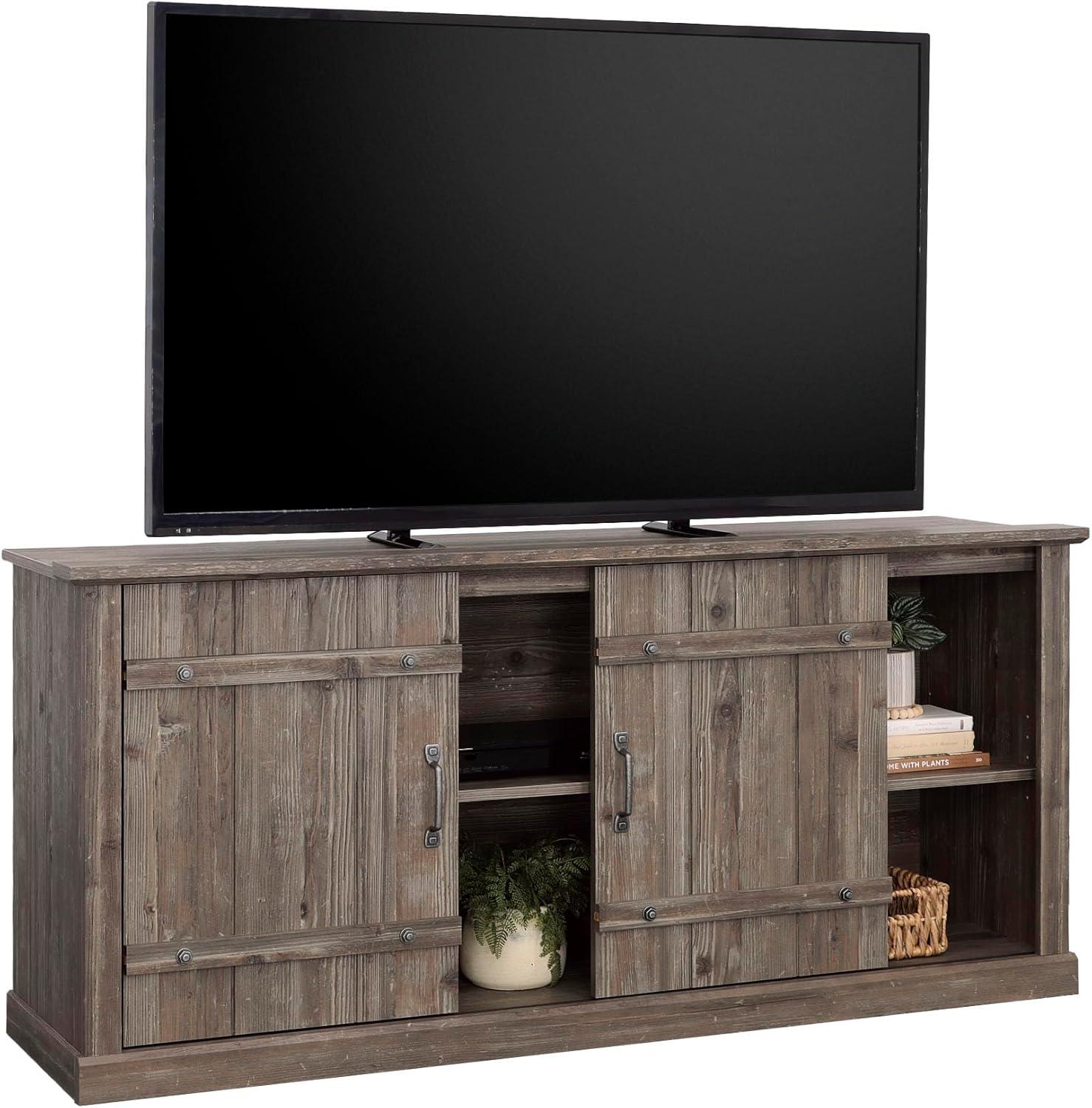 Sauder Entertainment TV Credenza for TVs up to 70" Pebble Pine